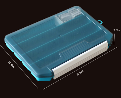 Коробка 20х14х3см (4отделений /10разделителей), цвет серый