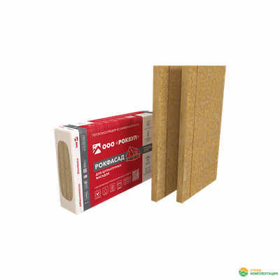 Утеплитель ROCKWOOL РОКФАСАД 1000х600х50 мм (4 шт; 0,12 куб.м.)
