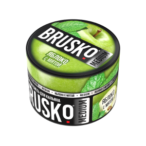 BRUSKO 50 г. - ЯБЛОКО С МЯТОЙ