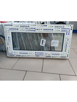 Окно пластиковое ширина 1000 высота 500. Профиль 60 , 32 стеклопакет, ФРАМУЖНОЕ-ОТКРЫВАНИЕ Артикул: 00000398