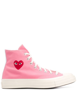 Кеды Converse Play Comme Des Garcons розовые высокие