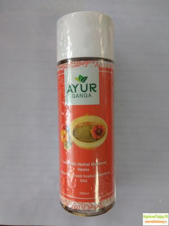 Шампунь ХНА от компании Аюрганга (Ayurvedic Herbal Shampoo HENNA) 200 мл