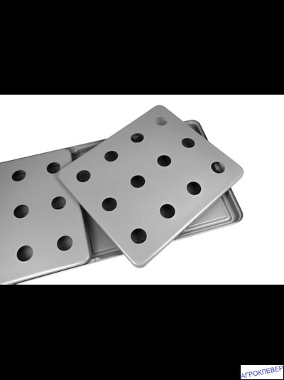 Крышка с отверстиями (1 шт.) для 1/2 поддона 1250x550 АБС-пластик 12 отверстий д.55мм