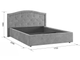 Кровать 1400 Верона, (1700х2080х1060) ткань экокожа,  стоимость без основания