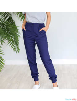Брюки-джоггеры DOCLIKE DL217 Ниагара синие