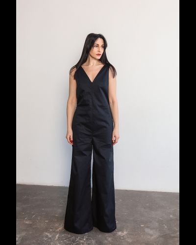 Комбинезон из плотного итальянского хлопка (черный)