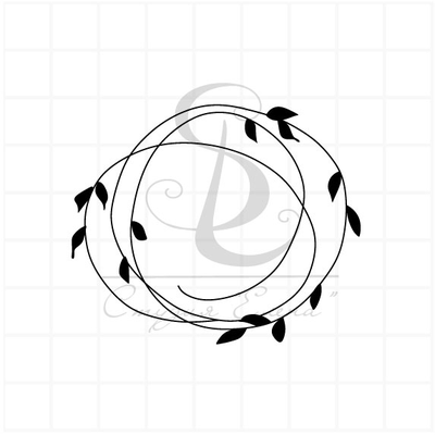 ФП штамп "Круг с листьями"