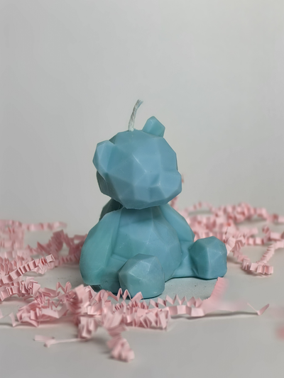 Свеча "Мишка геометрия" Мята