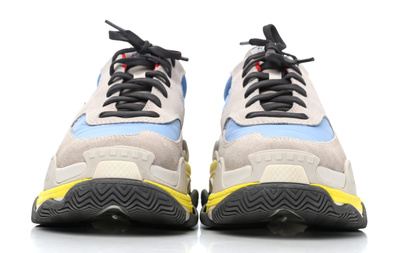 Кроссовки Balenciaga Triple S Nylon Suede Greu Blue