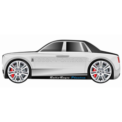 ЗБ032 Кровать "Rolls-Royce Phantom" Серый. Размер: 740*600*1740. Спальная зона: 700*1600.