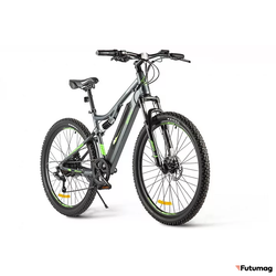 Электровелосипед Eltreco Walter (Серо-зеленый)