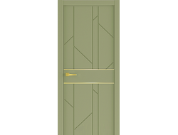 Межкомнатная дверь Экза 5м с золотым молдингом