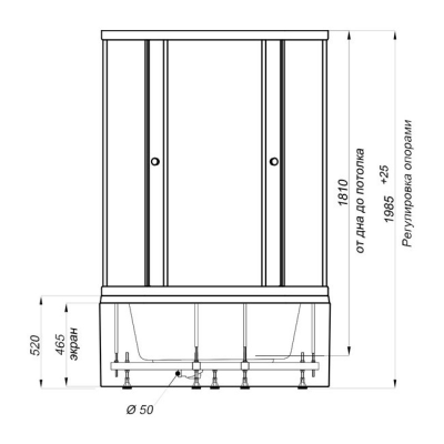 Душевой уголок Triton Стандарт 90х90 Б
