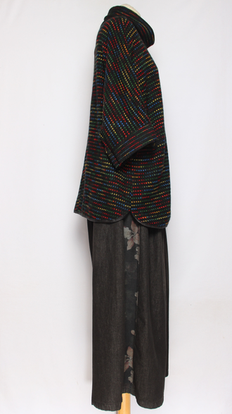 ДЖЕМПЕР БОХО "КИМОНО" пёстрый т.хаки, черный, графит, джинс до р.56