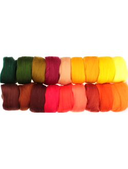 Шерсть для валяния, лента гребенная, Камтекс, полутонкая