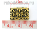 бусина металлическая "Ажурная" (3 отверстия), цвет-античное золото, 3 шт/уп
