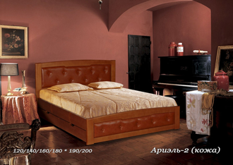 Кровать Альянс 21 век Ариэль 2 (кожа) с ящиками