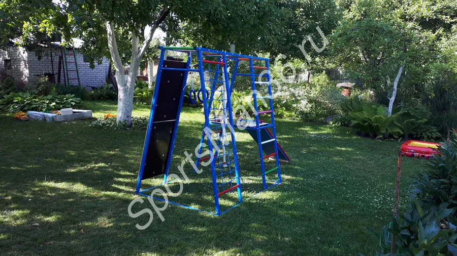 ДСК РАННЕГО РАЗВИТИЯ PLASTEP БОГАТЫРЬ 170 МЕТАЛЛ. Цвет: Синий, перекладины цветные