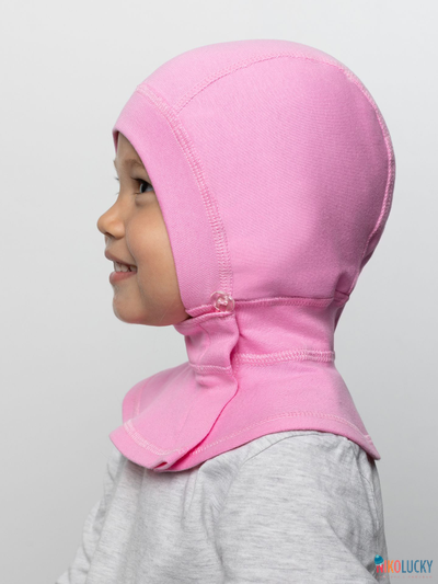 Шапка-шлем 24301-01 95%хлопок 5%лайкра, ярко-розовый 44-46