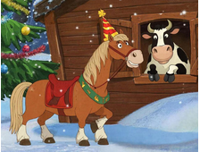 Новогодняя экскурсия-спектакль на молочный комплекс "ЭкоНива" "Конь Юлий и Шамаханская царица: Новогодний переполох"