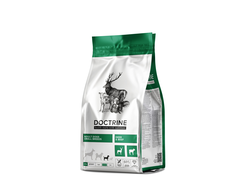 Сухой беззерновой корм DOCTRINE для взрослых собак мелких пород с телятиной и олениной - 8 кг