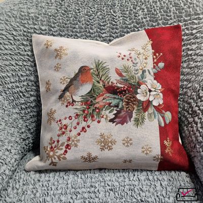 Наволочка Гобелен декоративная, 45х45 см. Малиновка