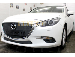 Защита радиатора Mazda 3 2016-2019 black низ PREMIUM