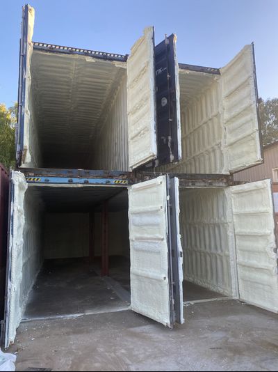 Утепление морского контейнера пенополиуретаном