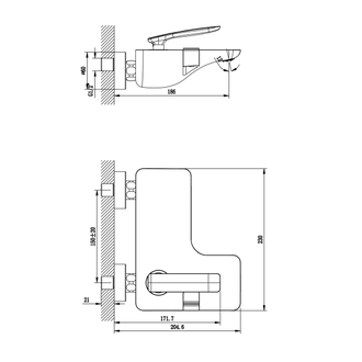 Смеситель для ванны Bellario LM6802C