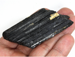Турмалин чёрный (шерл), кристалл необработанный, Бразилия (70*31*25 мм, 77 г) №37615