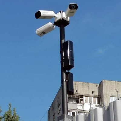 BOXFORCAM Труба с фланцем 150 см. для крепления уличных модемов, элементов слаботочного оборудования систем безопасности, интернет вещей, IT (чёрная/белая)