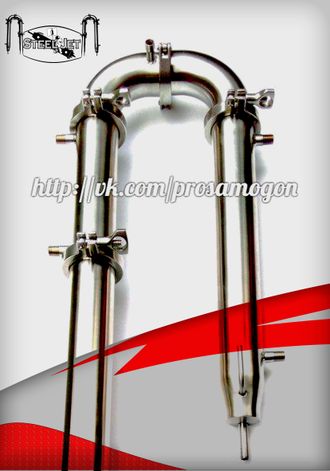 колонна steel-jet. стил джет. отвод на 180 с гильзой под термометр. Steel jet самогонный аппарат сайт официальный. сильвер стил.