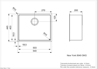 Мойка Reginox New York 50x40 Regi Color