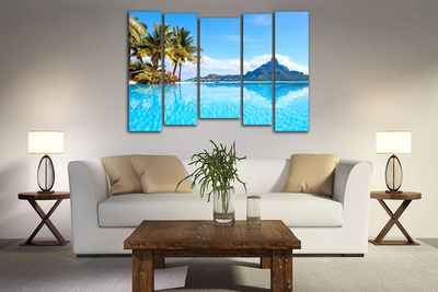 Модульная картина "Лазурный край"