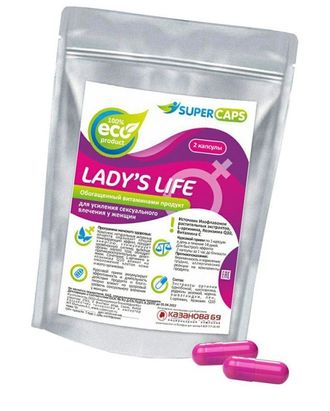 Возбуждающие капсулы Ladys Life - 2 капсулы (0,35 гр.), Biological Technology Co.