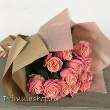 Букет из кремово-розовых роз