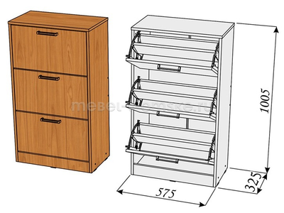 Обувница Лира-2 - габариты.