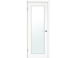 Белая дверь Гранд 07 с матовым стеклом.
