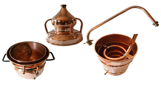 Аламбик 30л на водяной бане с гидрозатвором (Bain Marie) Португалия (CopperCrafts)