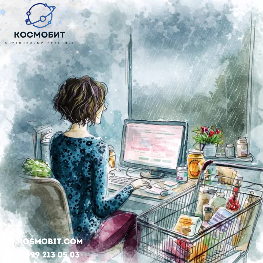 Делайте запасы онлайн через спутниковый интернет