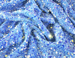 Бархат ГОЛУБОЙ с пайетками ГОЛУБЫМИ голограмма