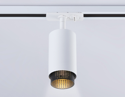 Трековый однофазный светильник со сменной лампой GL 5161 WH/BK белый/черный GU10 max 12W D60*190
