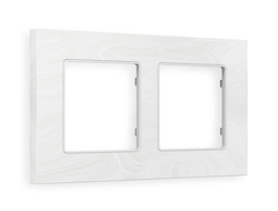 Рамка 2-я Белый мрамор, коллекция GRAND - Ambrella Volt - ALFA