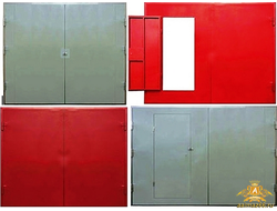 Гаражные ворота распашные металлические