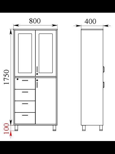 Шкаф медицинский для медикаментов ШММ-2.2.3