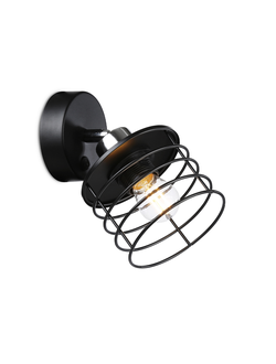 Накладной спот с выключателем в стиле лофт TR 8088 BK/CH черный/хром E27 max 40W D120*200