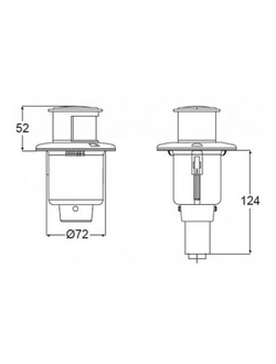 Комбинированный ходовой огонь врезной Hella Marine Naviflex 2LT 995 006-041 Ø72х176мм 12В 5Вт 1 миля красный/зеленый хромированный из пластика