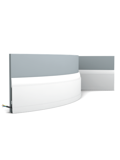 Плинтус ORAC Decor SX104, дюрополимерный, влагостойкий, ударопрочный, под покраску, длина 2 метра