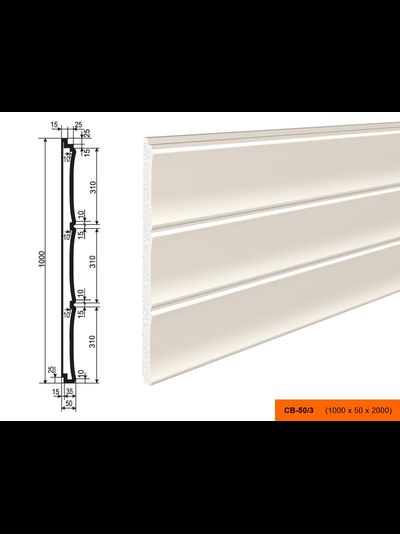 Фасадный изосайдинг (панель) из пенополистирола с покрытием LEPNINAPLAST (Лепнинапласт) СВ-50/3