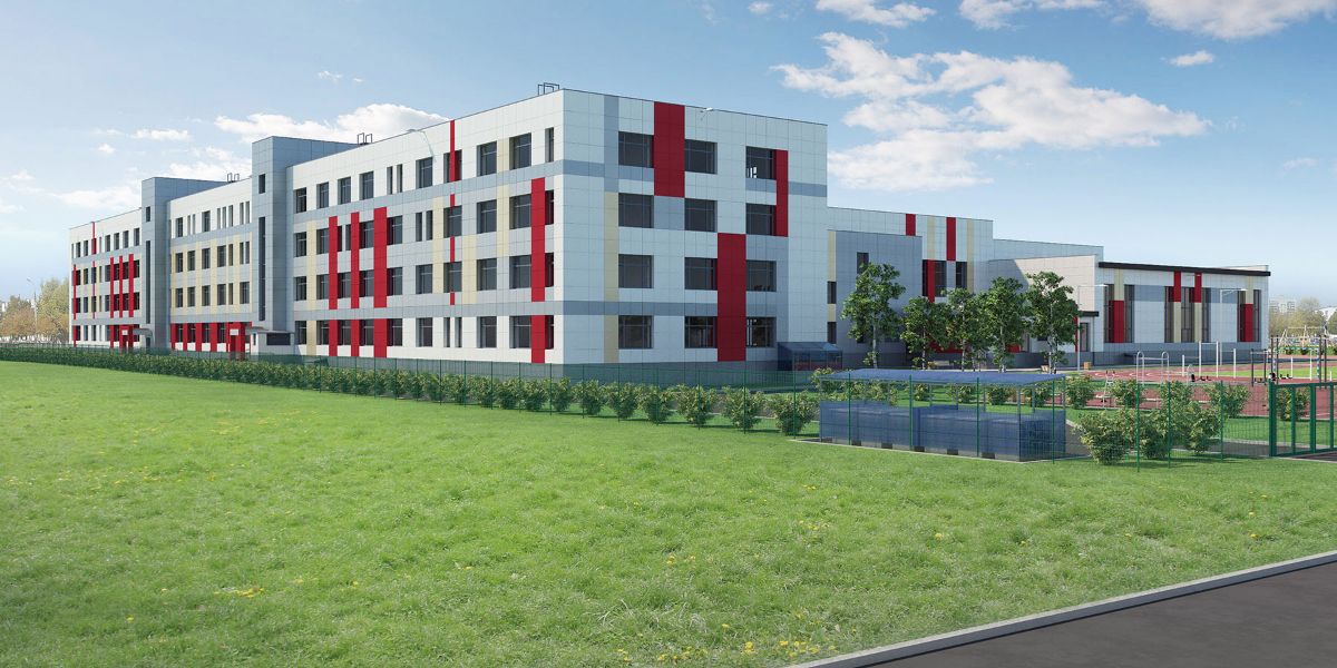 Визуализация здания школы